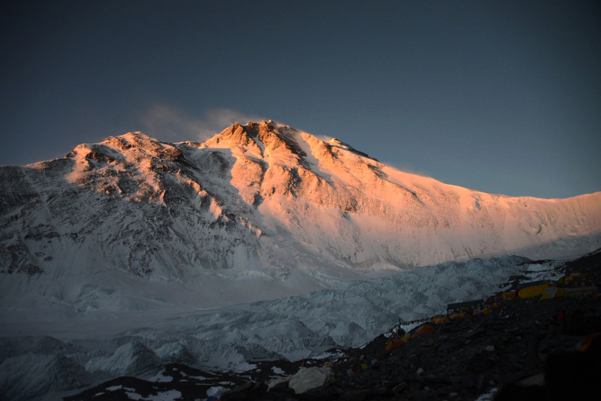 19 Sunrise On The Northeast Ridge, The Pinnacles, Mount Everest North Face And The North Col From Mount Everest North Face Advanced Base Camp 6400m In Tibet